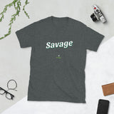 Savage: Black/Dark Grey Short-Sleeve Unisex T-Shirt