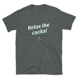 Relax the Cacks: Black/Dark Grey Short-Sleeve Unisex T-Shirt