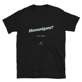 Shenanigans?: Black/Dark Grey Short-Sleeve Unisex T-Shirt